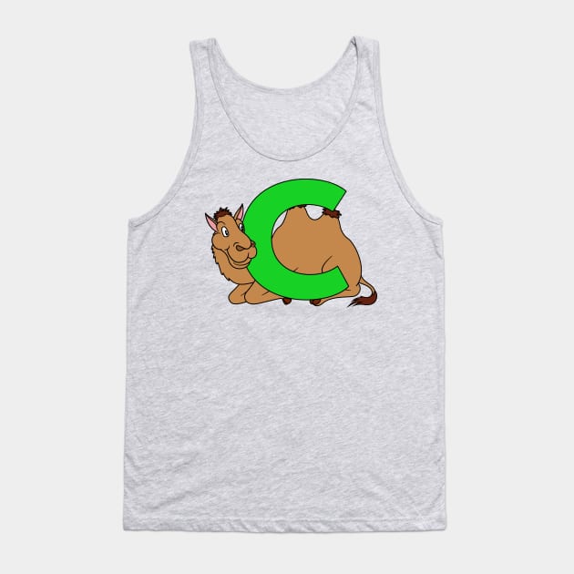 Letter C with Camel Tank Top by BoombasticArt